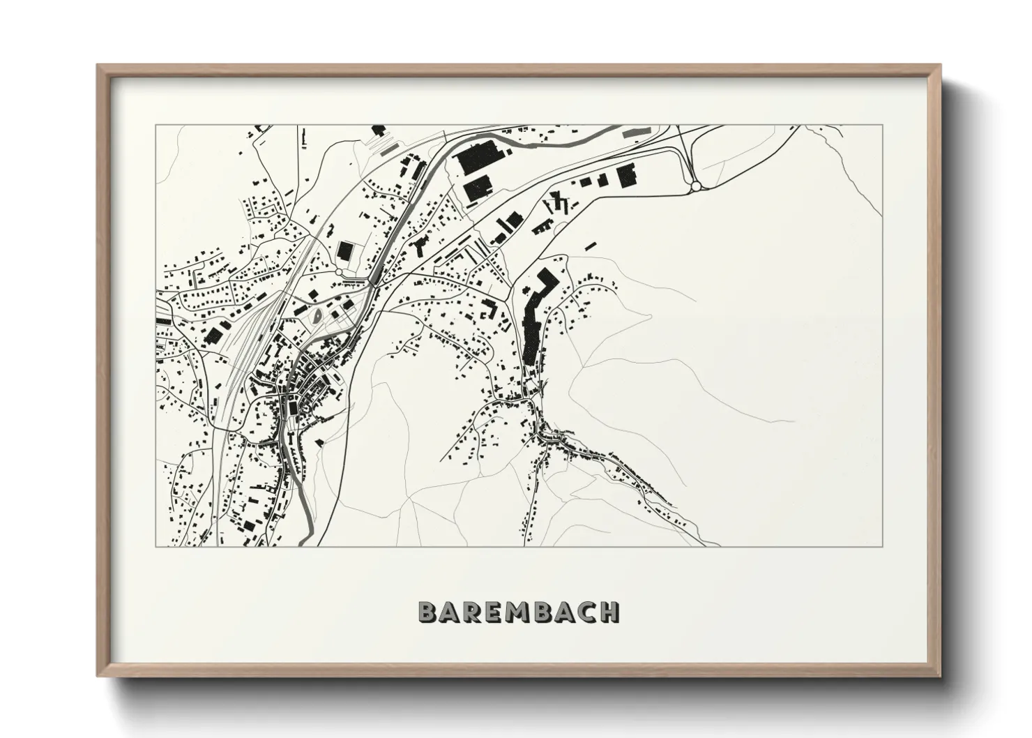 Une affiche de carte sur Barembach