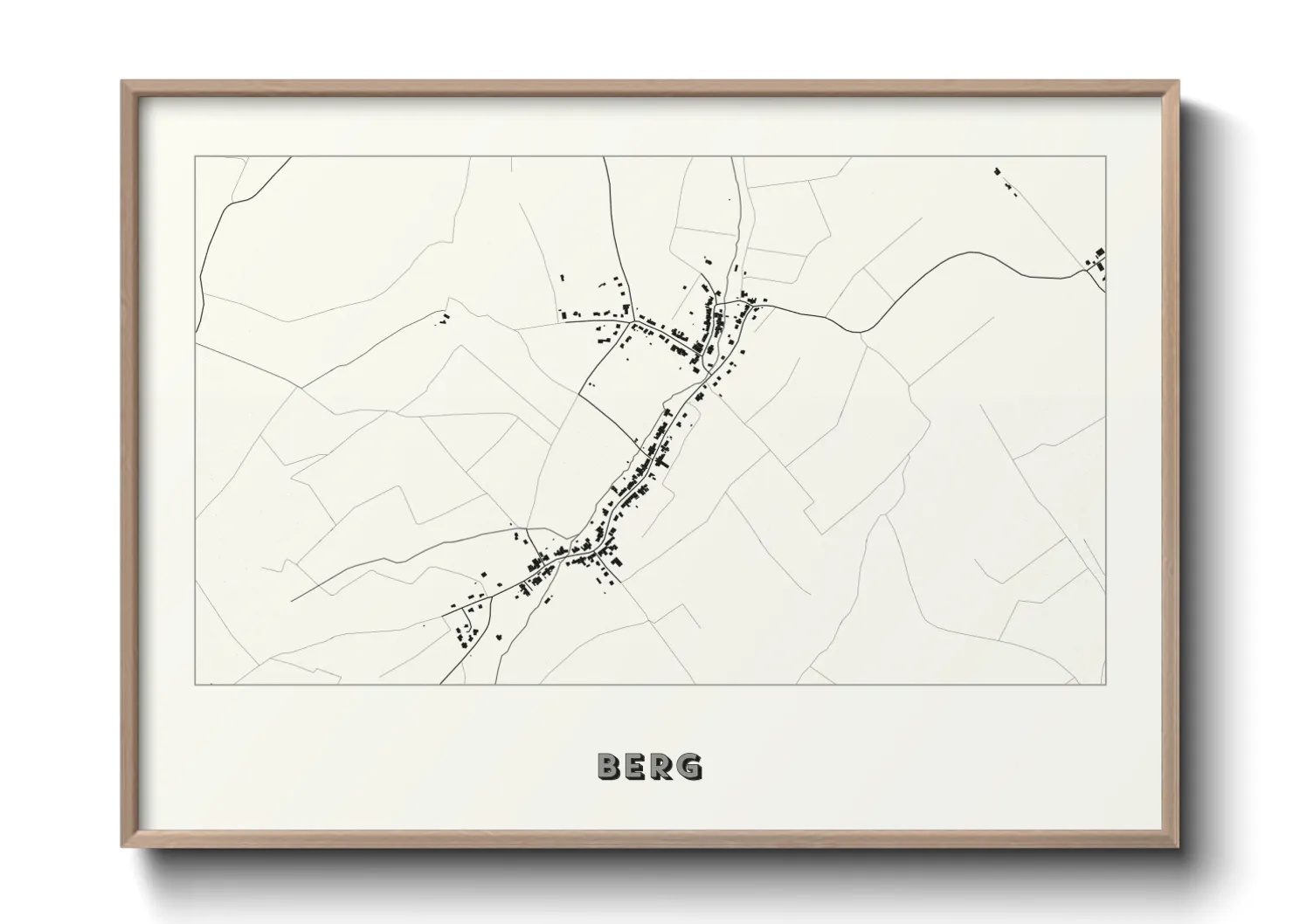 Une affiche de carte sur Berg