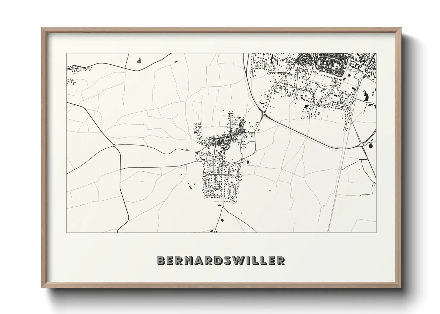 Une affiche de carte sur Bernardswiller