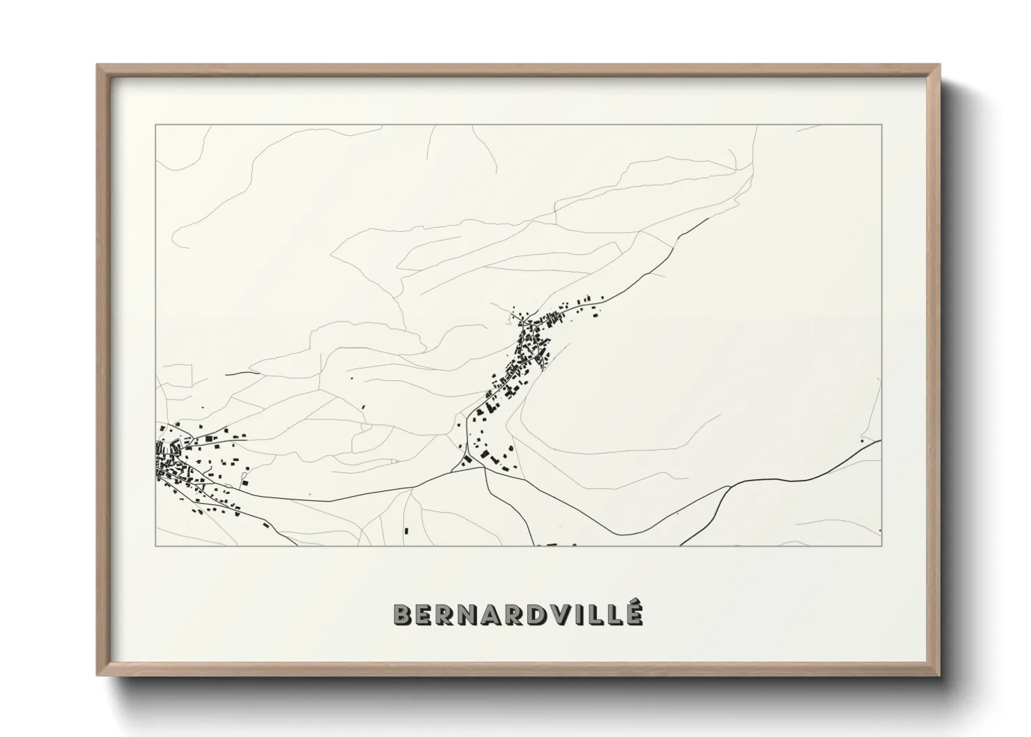 Une affiche de carte sur Bernardvillé
