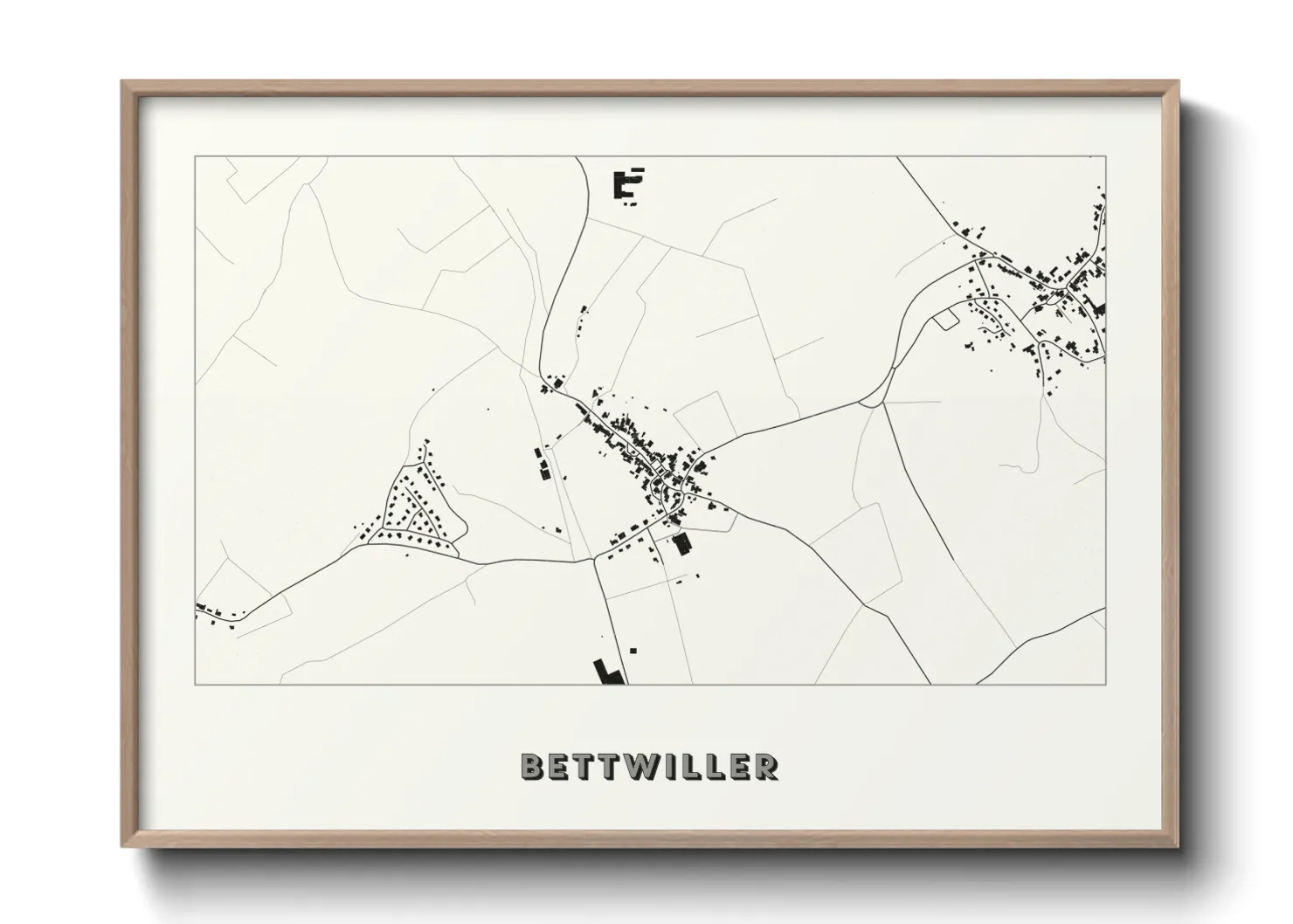 Une affiche de carte sur Bettwiller
