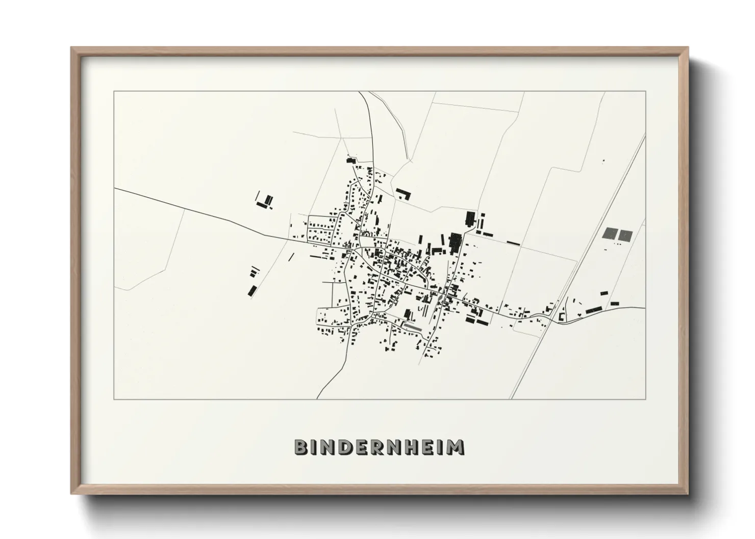 Une affiche de carte sur Bindernheim