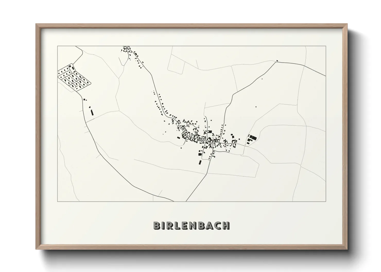 Une affiche de carte sur Birlenbach