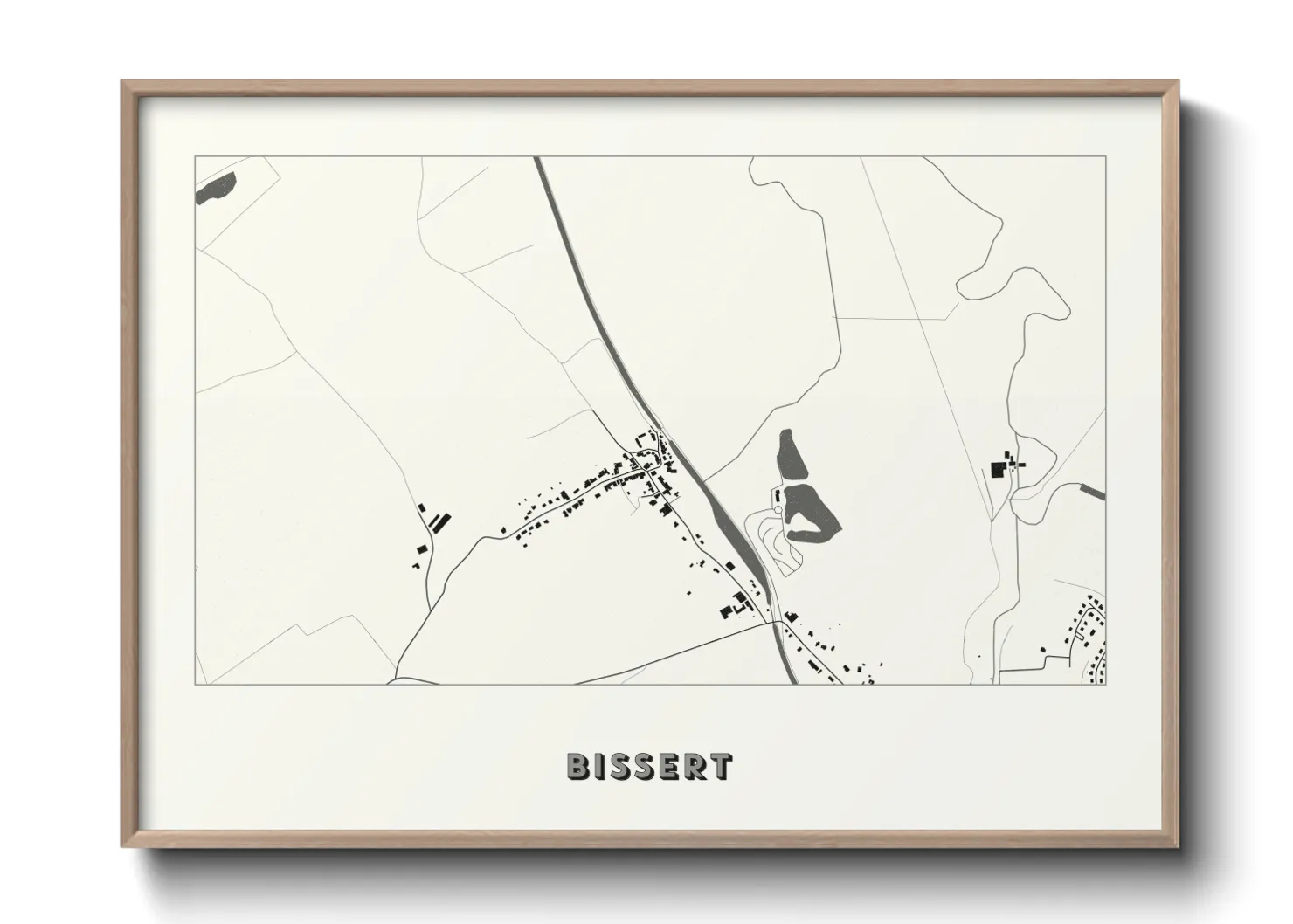 Une affiche de carte sur Bissert