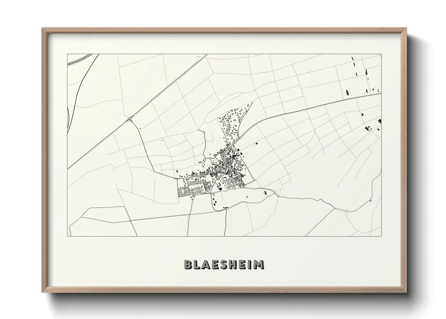 Une affiche de carte sur Blaesheim