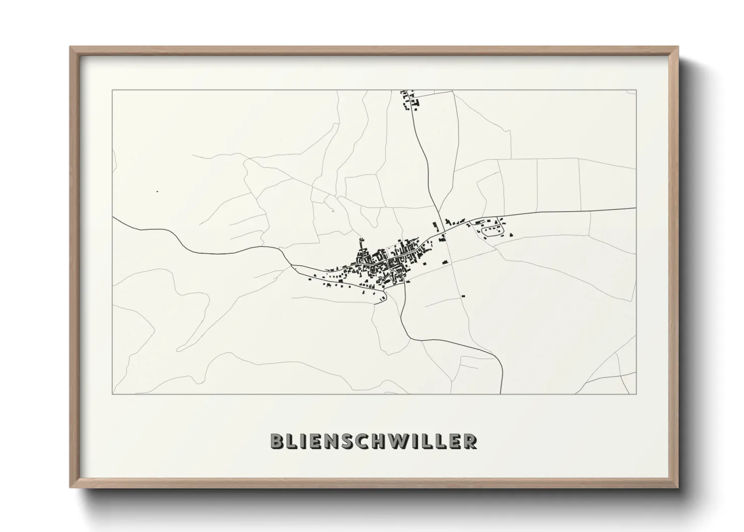 Une affiche de carte sur Blienschwiller