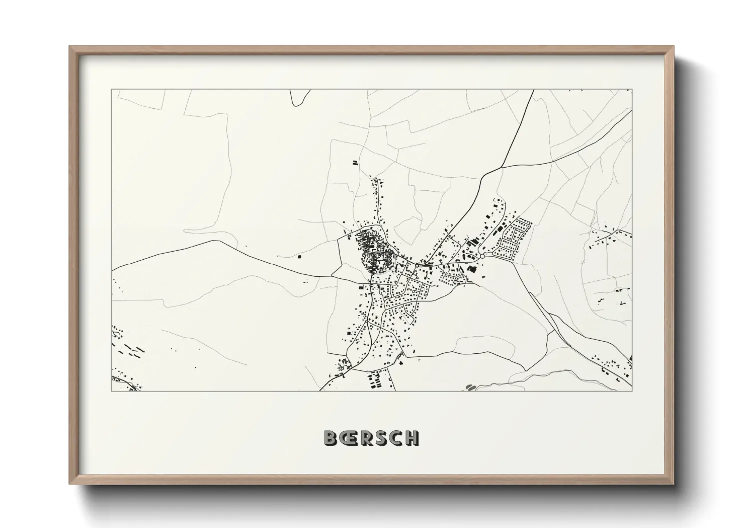 Une affiche de carte sur Bœrsch