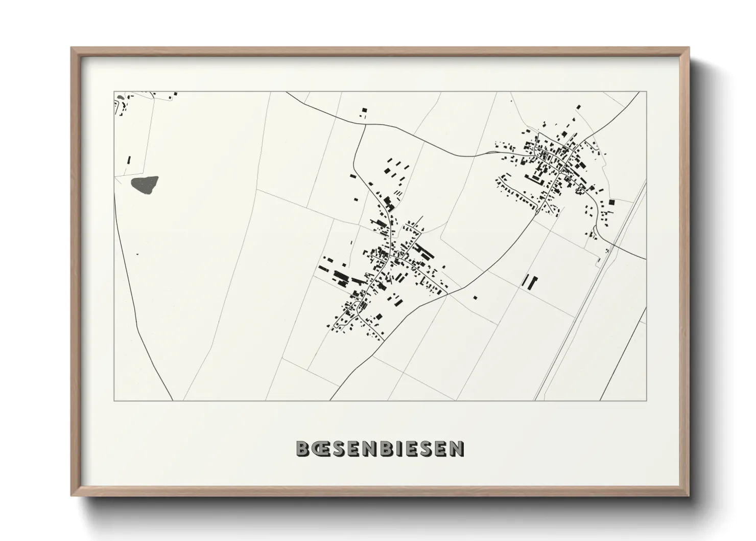 Une affiche de carte sur Bœsenbiesen