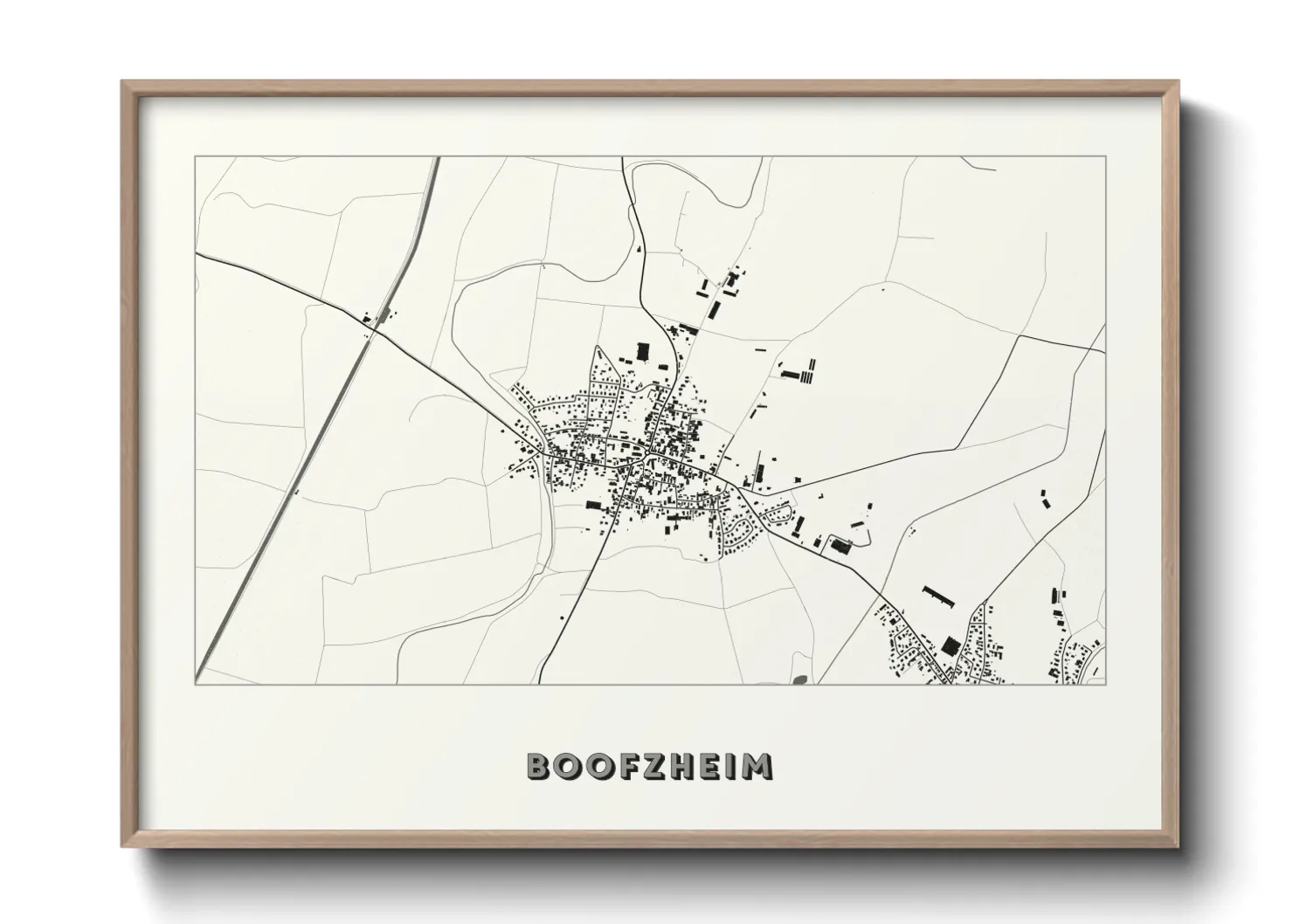 Une affiche de carte sur Boofzheim