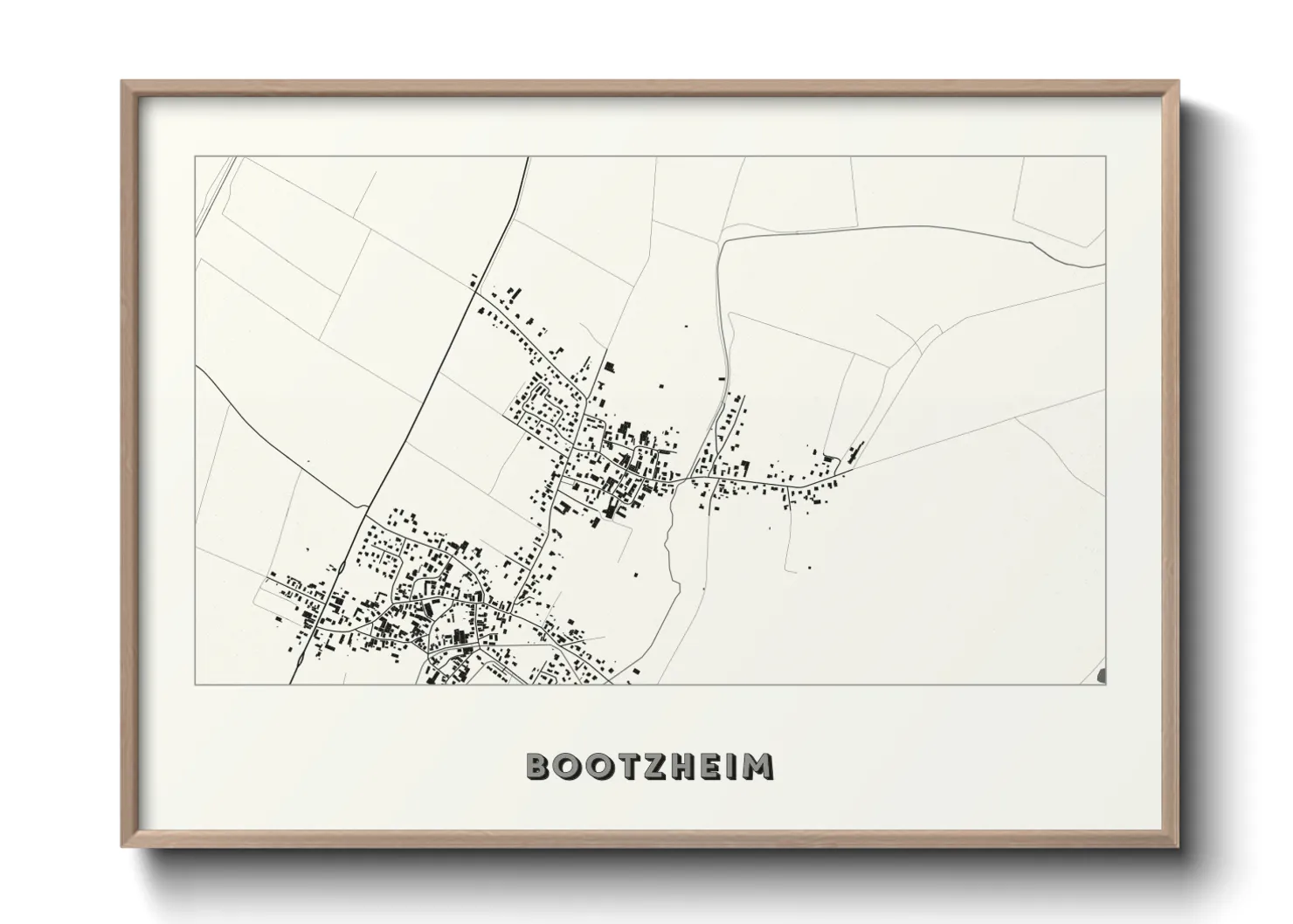 Une affiche de carte sur Bootzheim