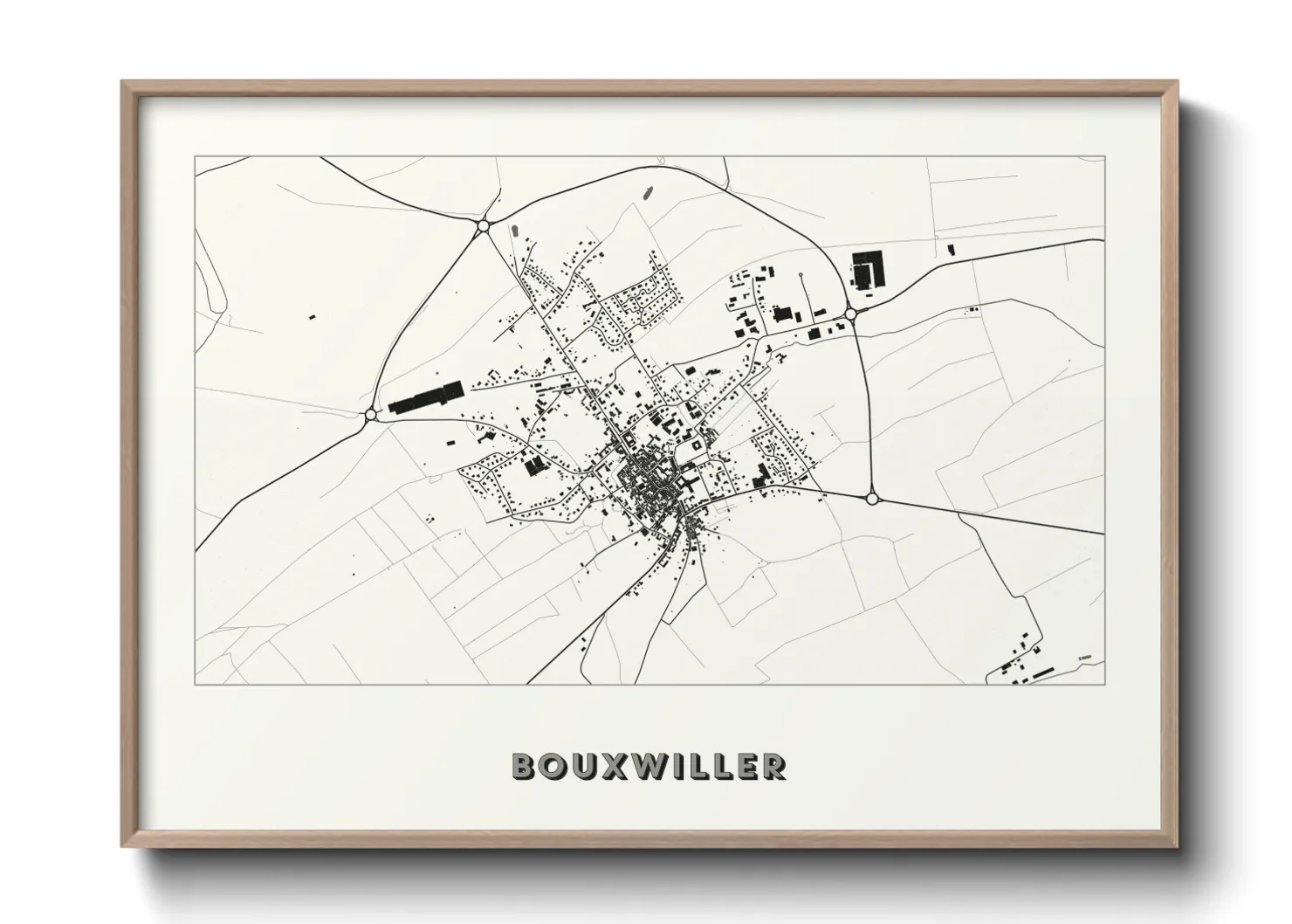 Une affiche de carte sur Bouxwiller