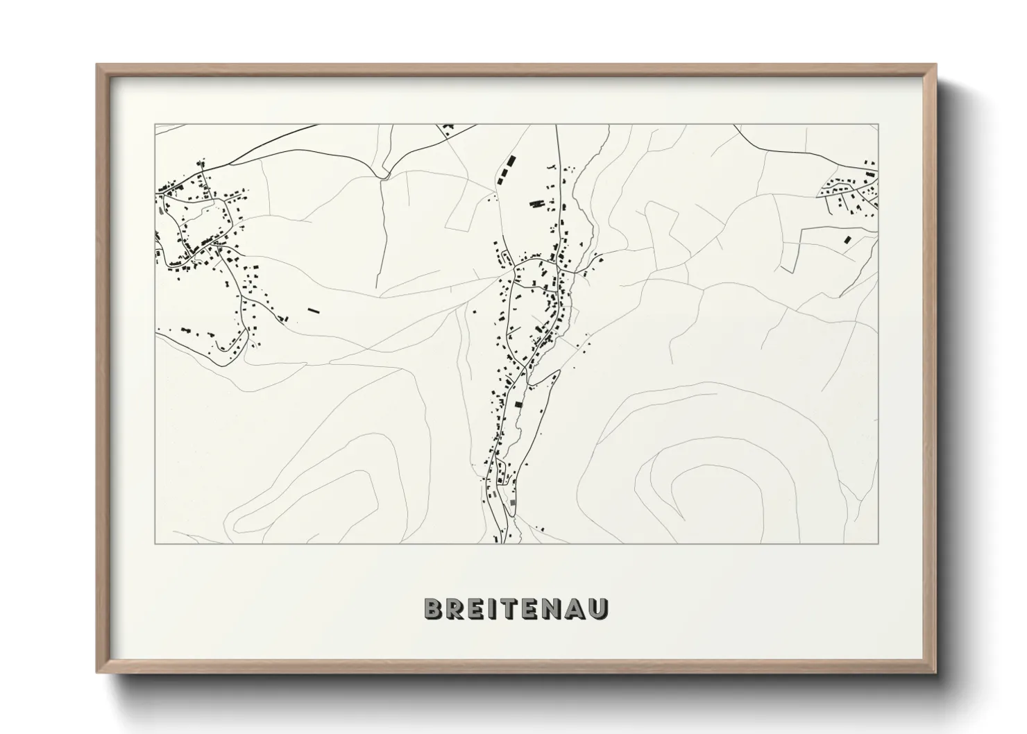 Une affiche de carte sur Breitenau