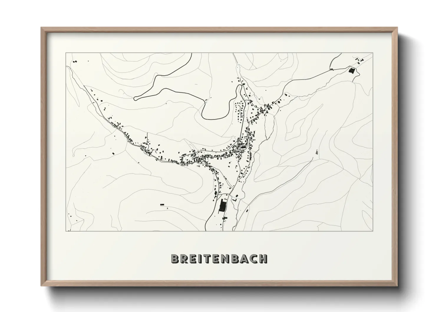Une affiche de carte sur Breitenbach