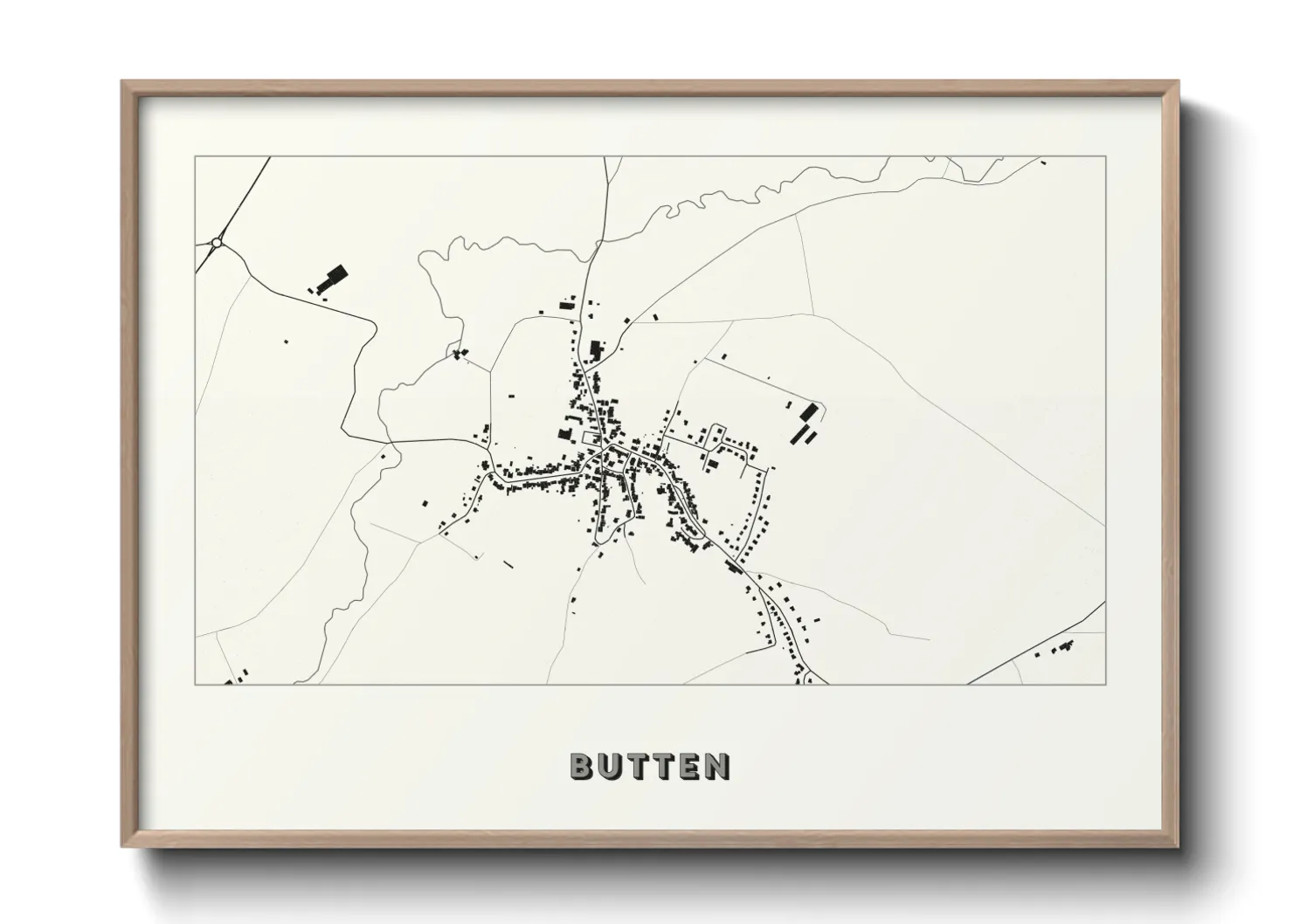 Une affiche de carte sur Butten