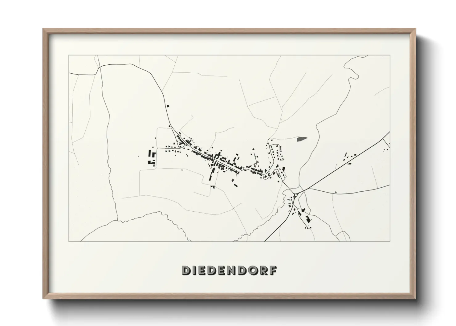 Une affiche de carte sur Diedendorf
