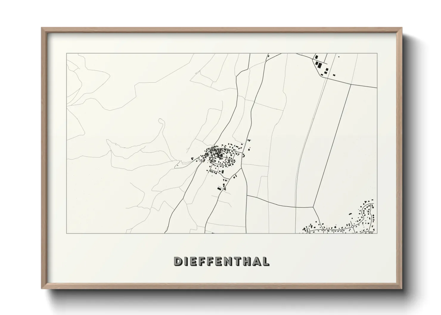 Une affiche de carte sur Dieffenthal