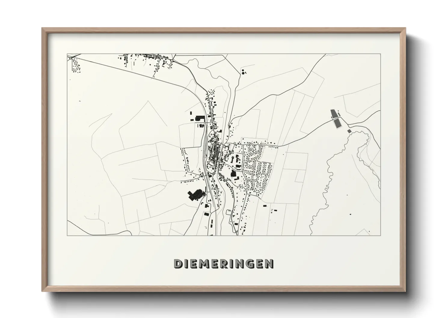 Une affiche de carte sur Diemeringen