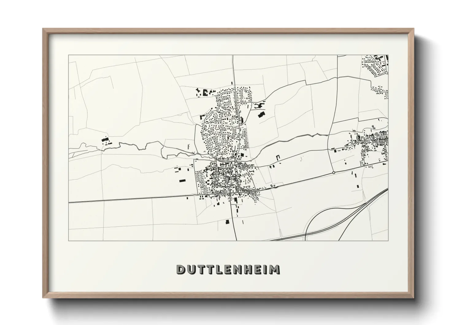 Une affiche de carte sur Duttlenheim