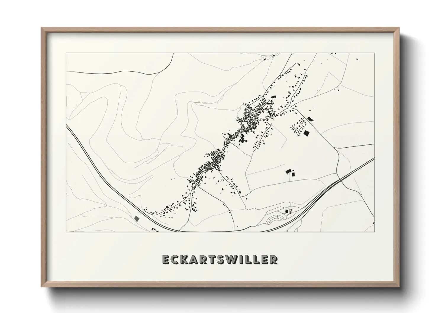 Une affiche de carte sur Eckartswiller