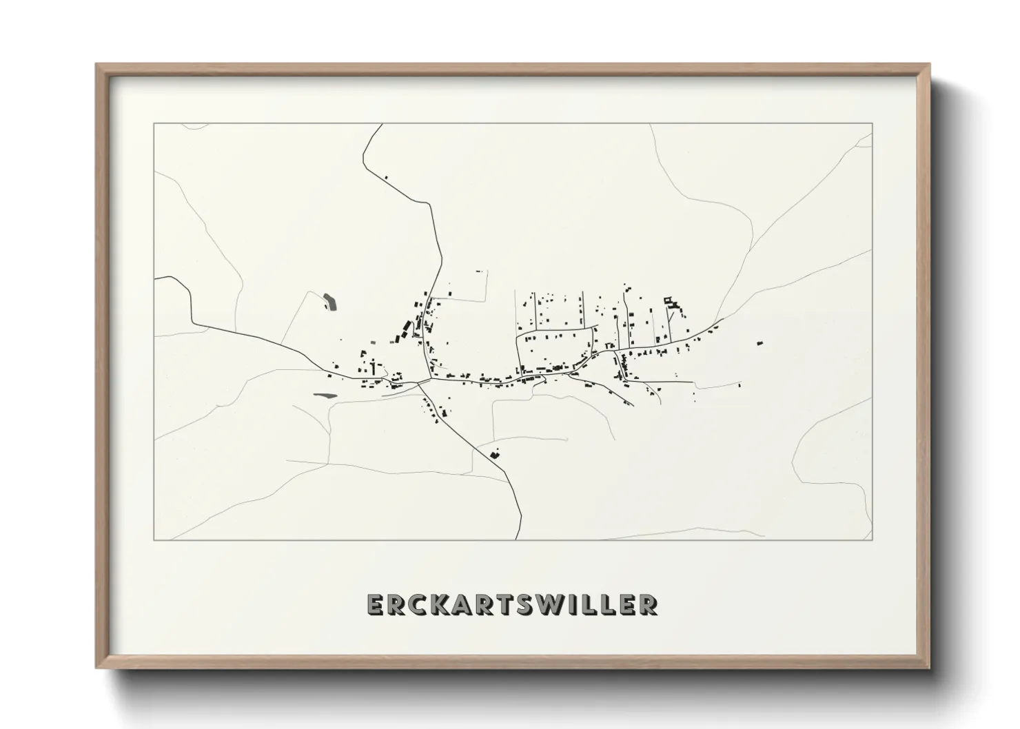 Une affiche de carte sur Erckartswiller