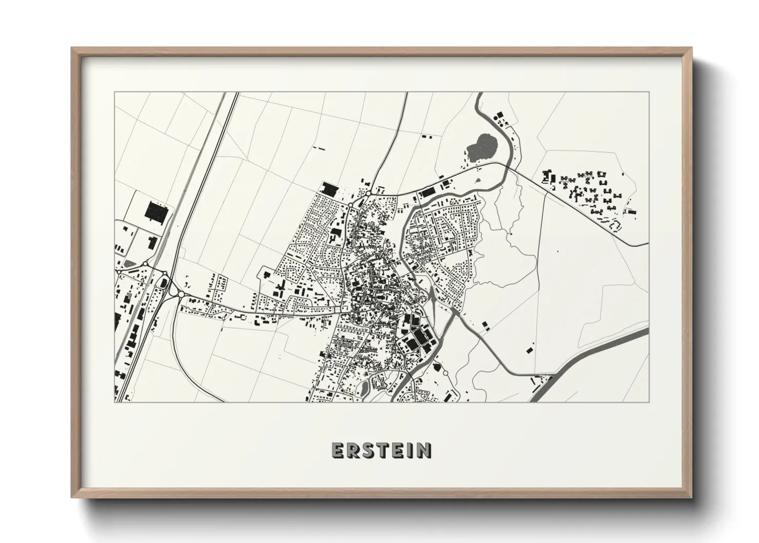 Une affiche de carte sur Erstein