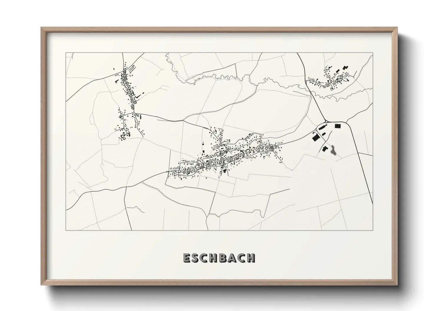 Une affiche de carte sur Eschbach