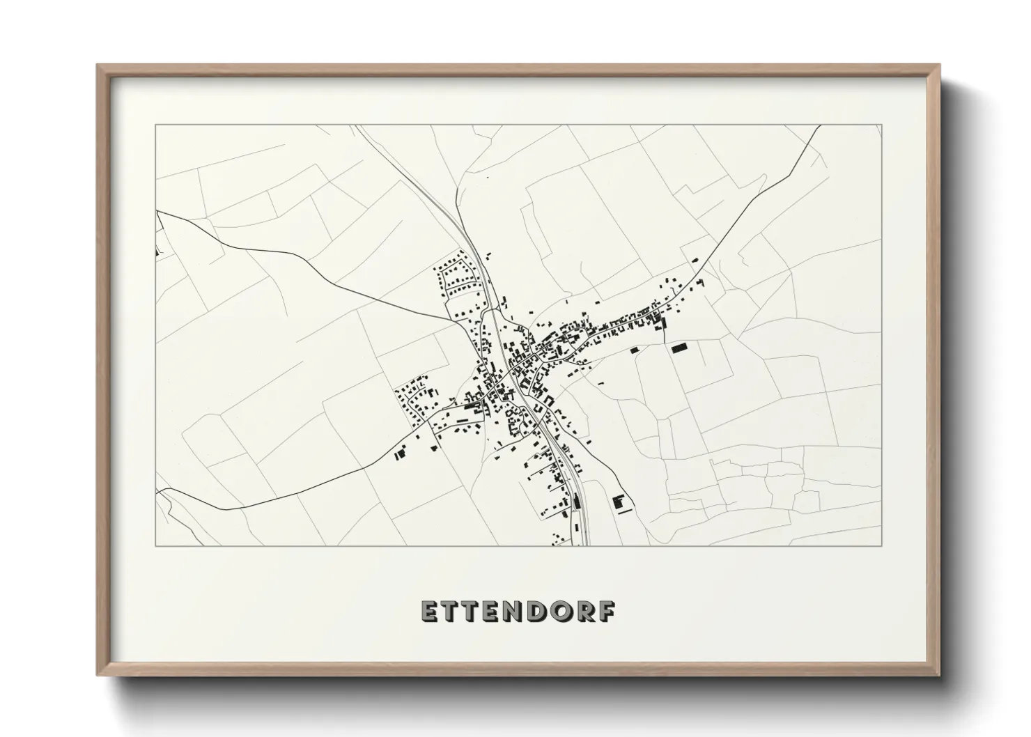 Une affiche de carte sur Ettendorf