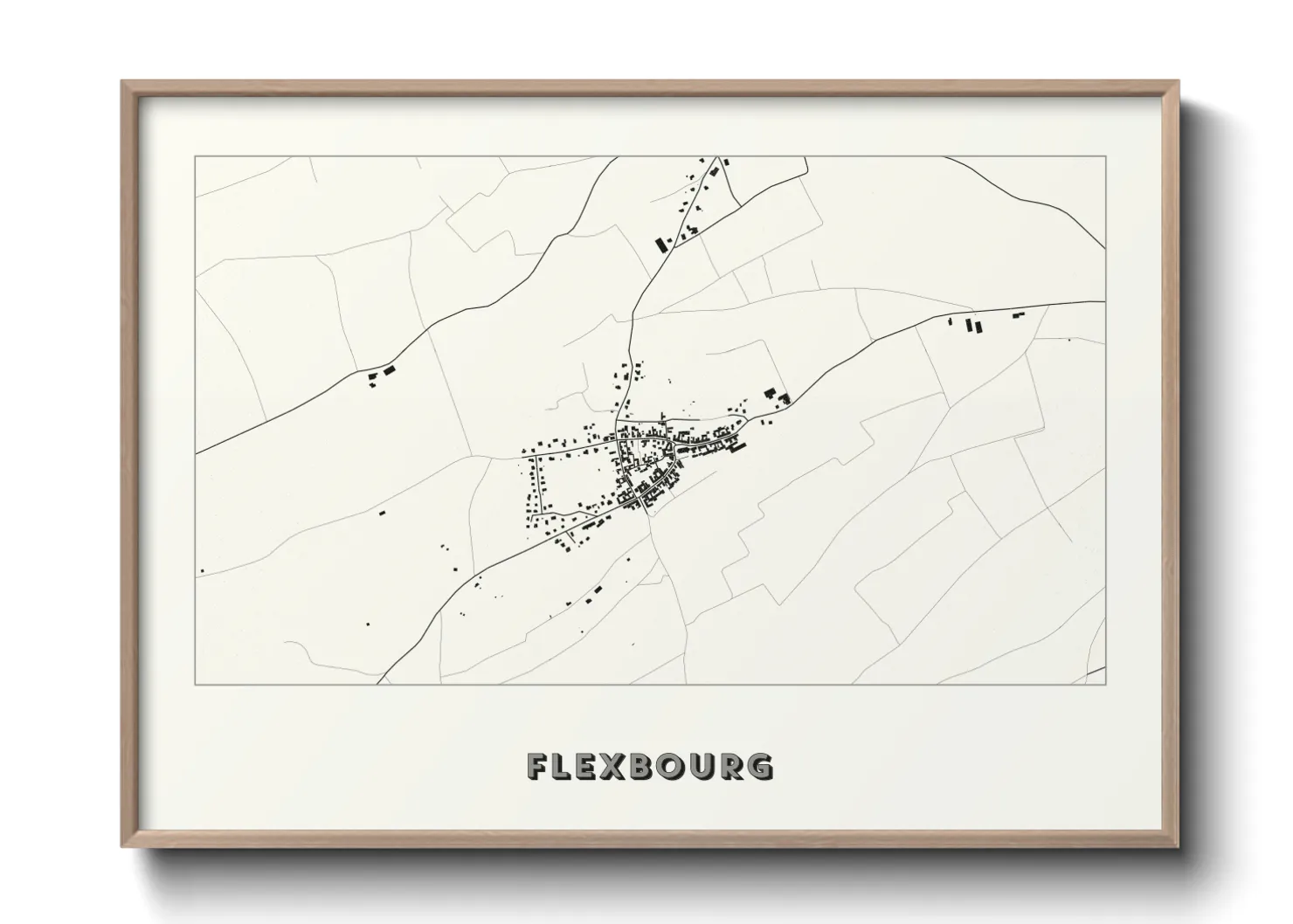 Une affiche de carte sur Flexbourg