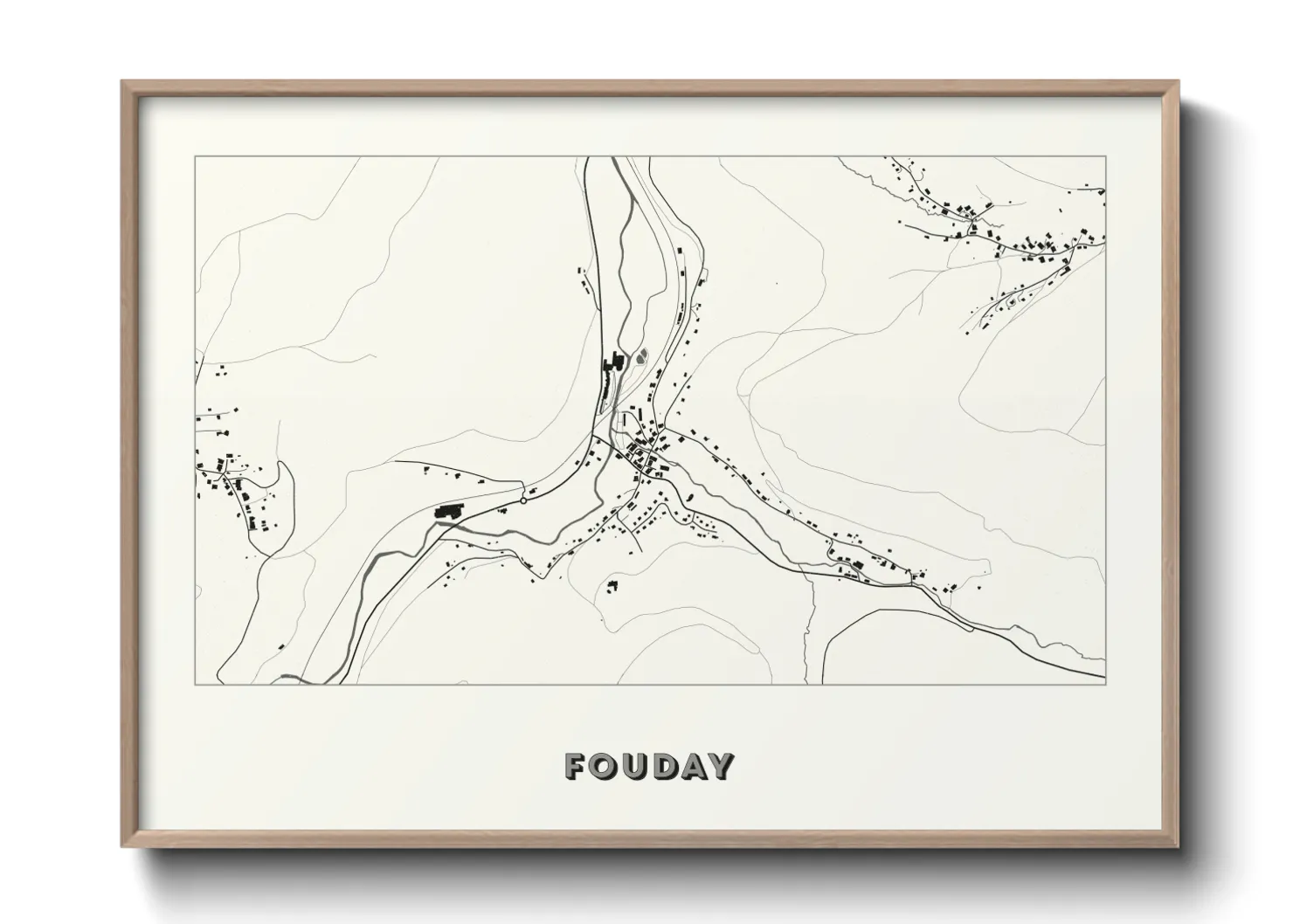 Une affiche de carte sur Fouday