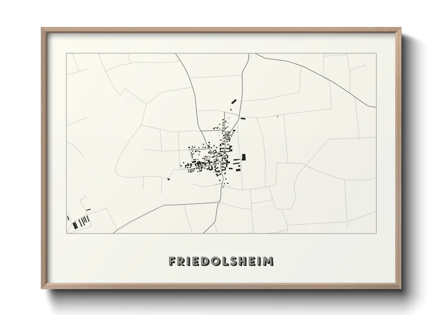 Une affiche de carte sur Friedolsheim