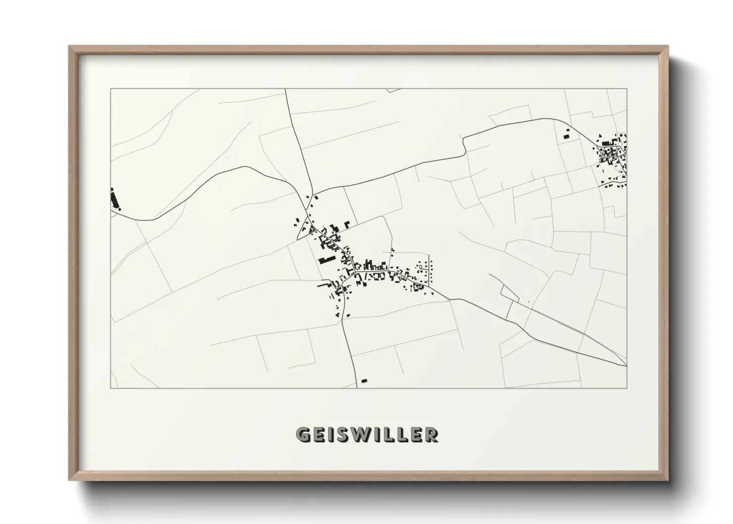 Une affiche de carte sur Geiswiller