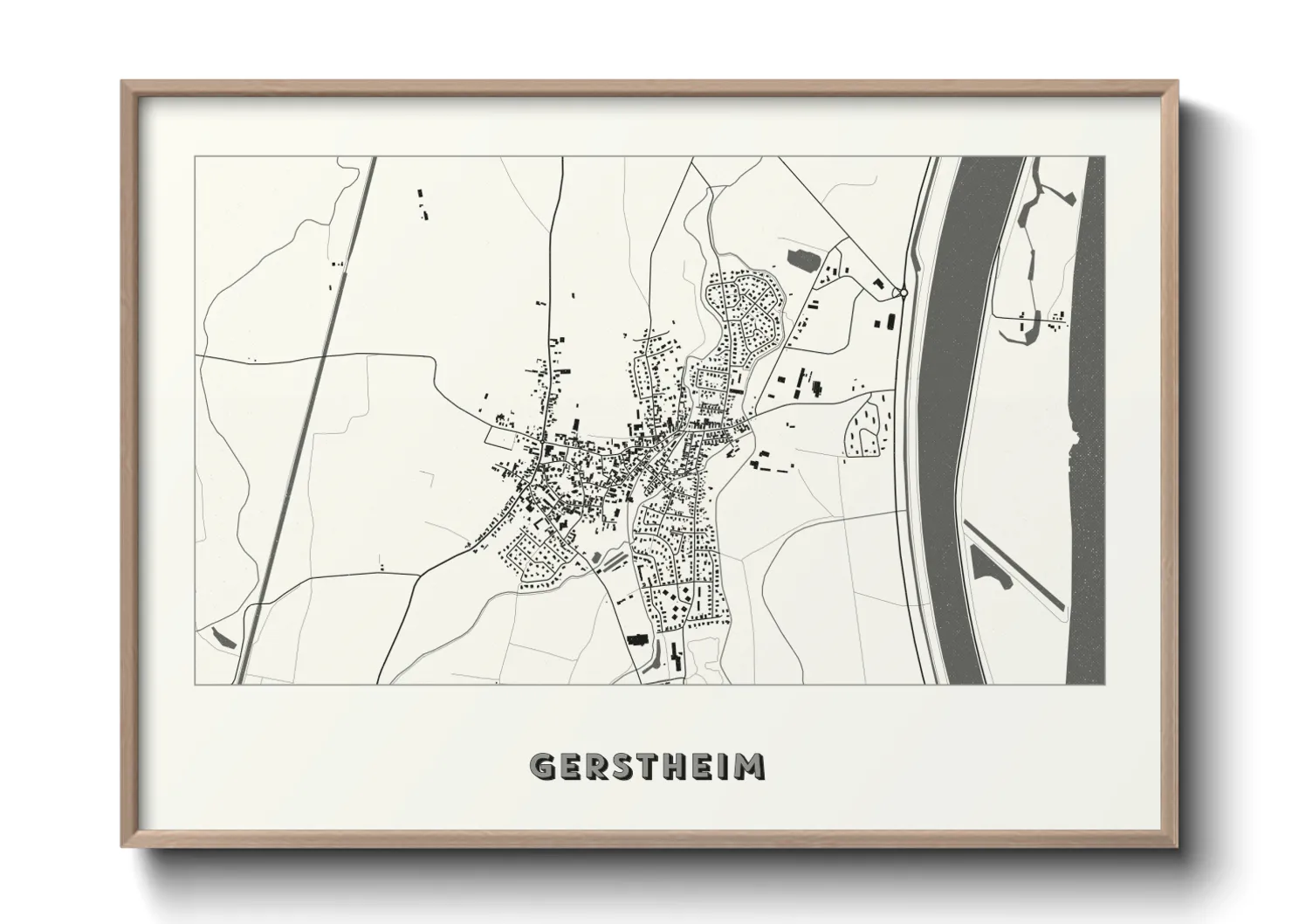 Une affiche de carte sur Gerstheim