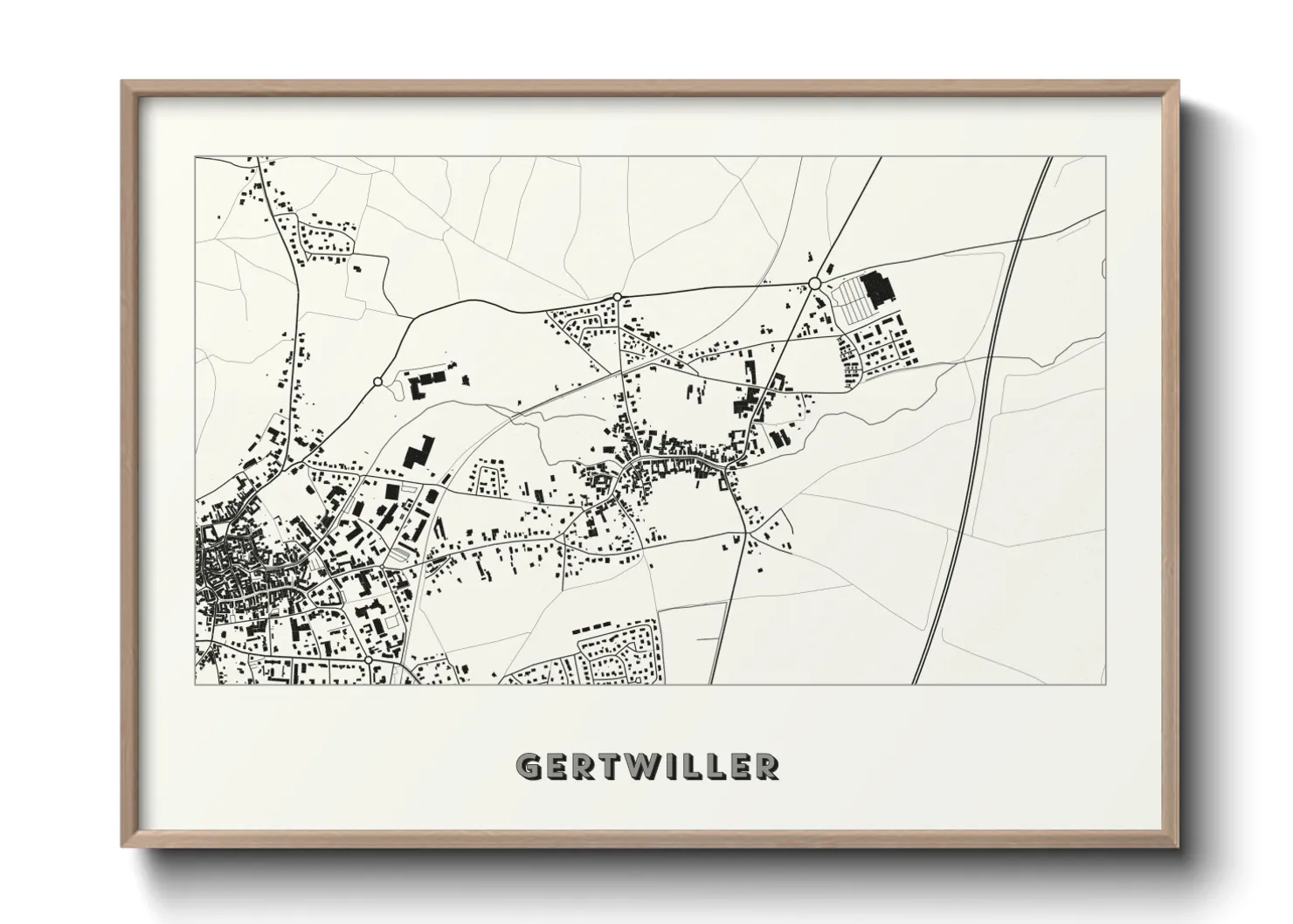 Une affiche de carte sur Gertwiller