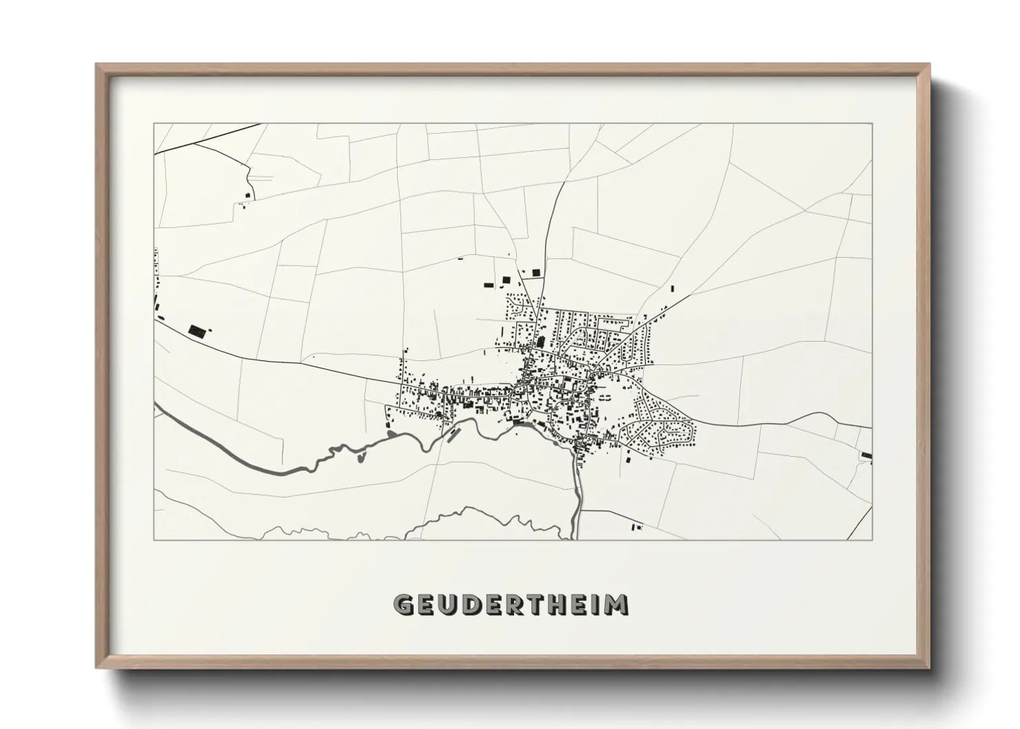 Une affiche de carte sur Geudertheim