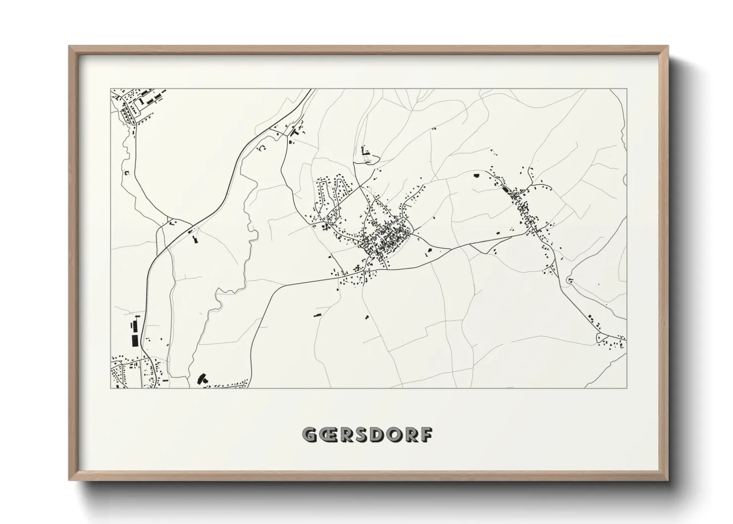 Une affiche de carte sur Gœrsdorf