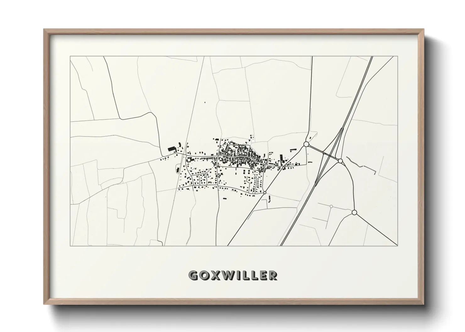 Une affiche de carte sur Goxwiller