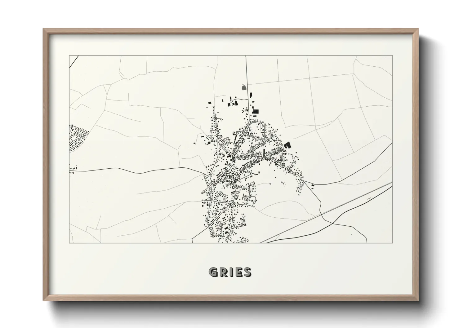 Une affiche de carte sur Gries