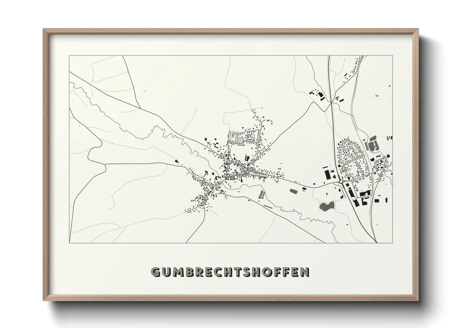 Une affiche de carte sur Gumbrechtshoffen