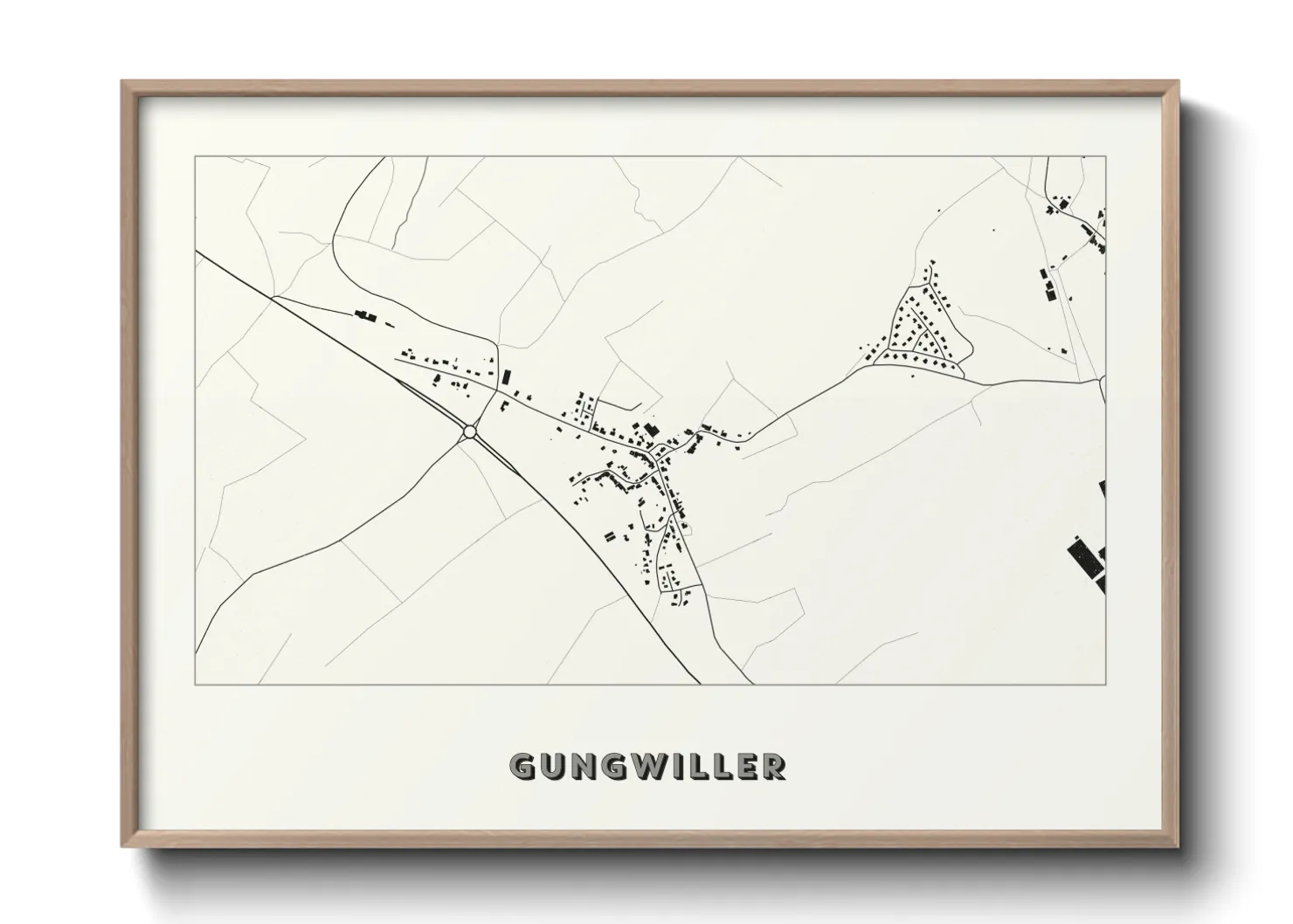 Une affiche de carte sur Gungwiller