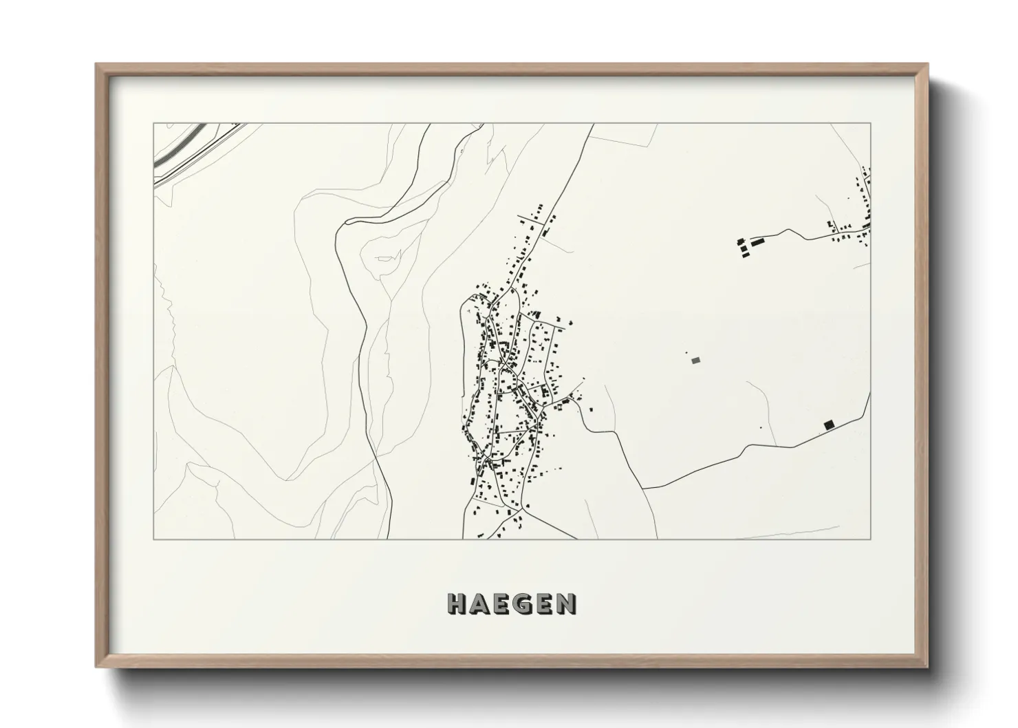 Une affiche de carte sur Haegen