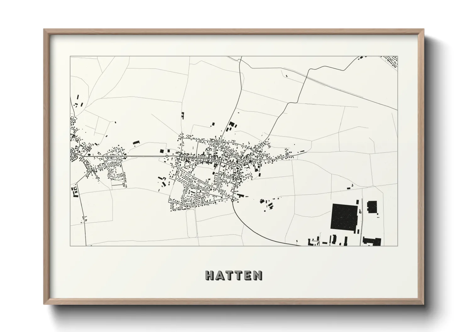 Une affiche de carte sur Hatten