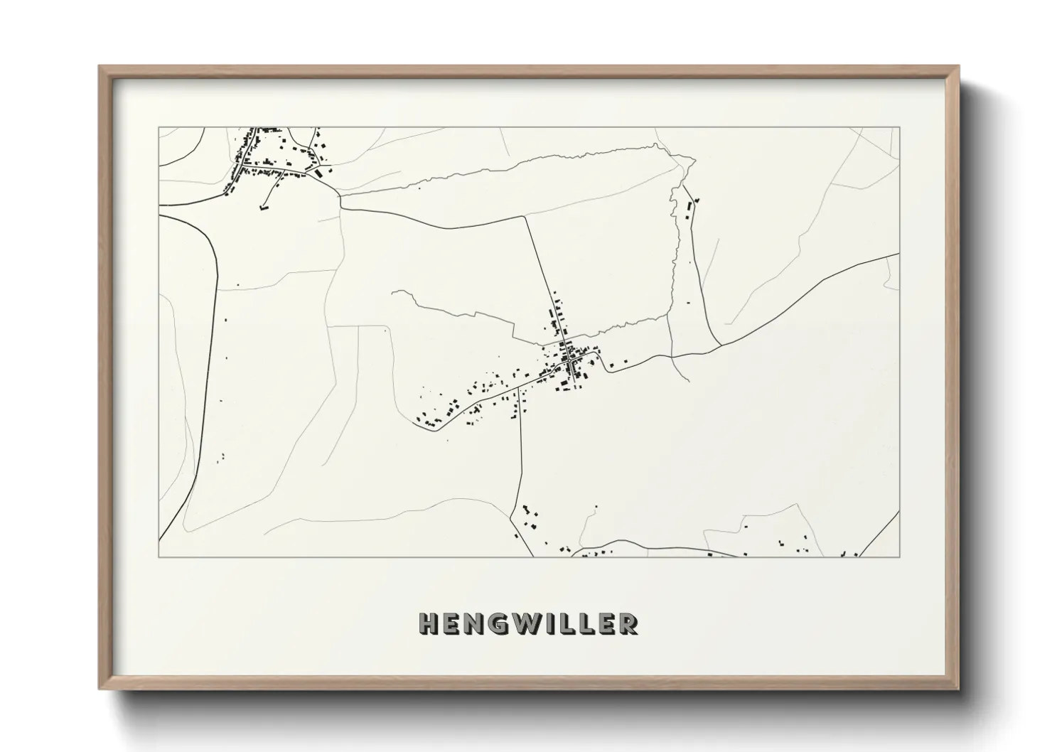 Une affiche de carte sur Hengwiller