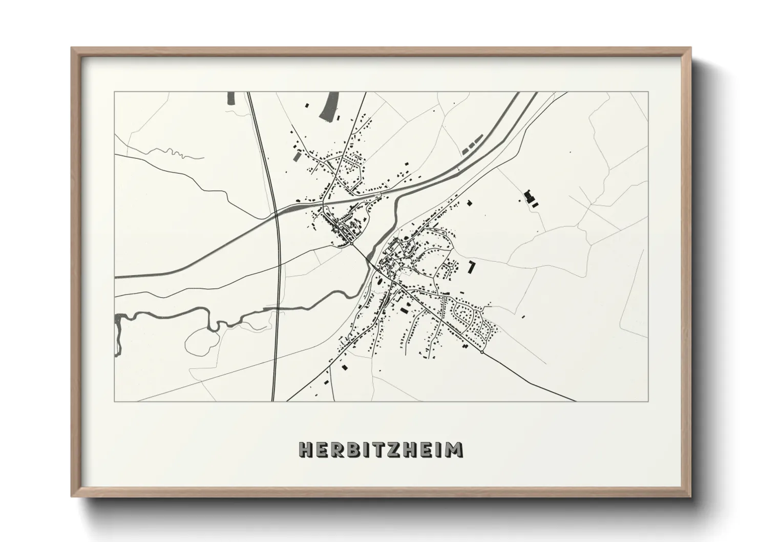 Une affiche de carte sur Herbitzheim