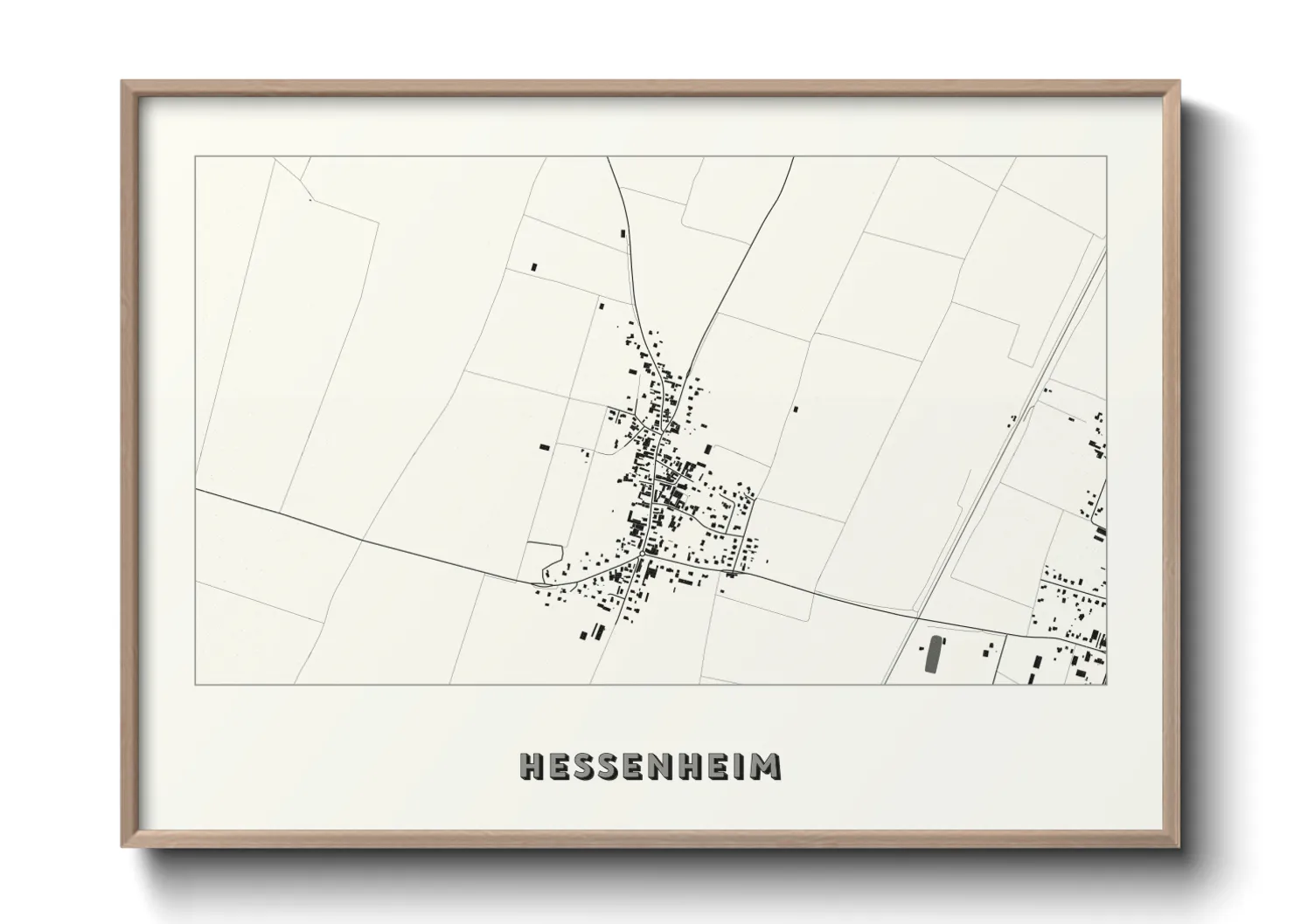 Une affiche de carte sur Hessenheim