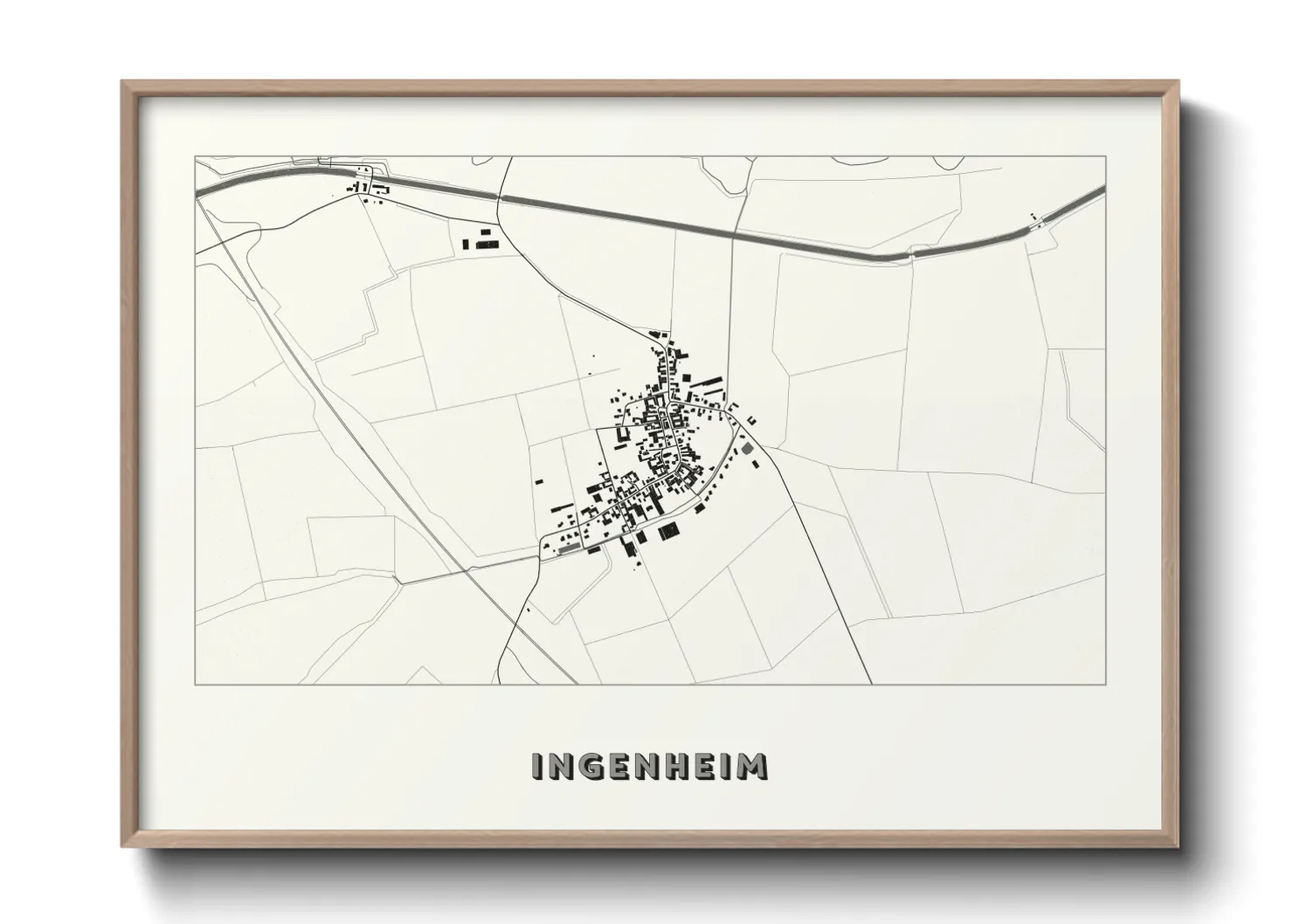 Une affiche de carte sur Ingenheim