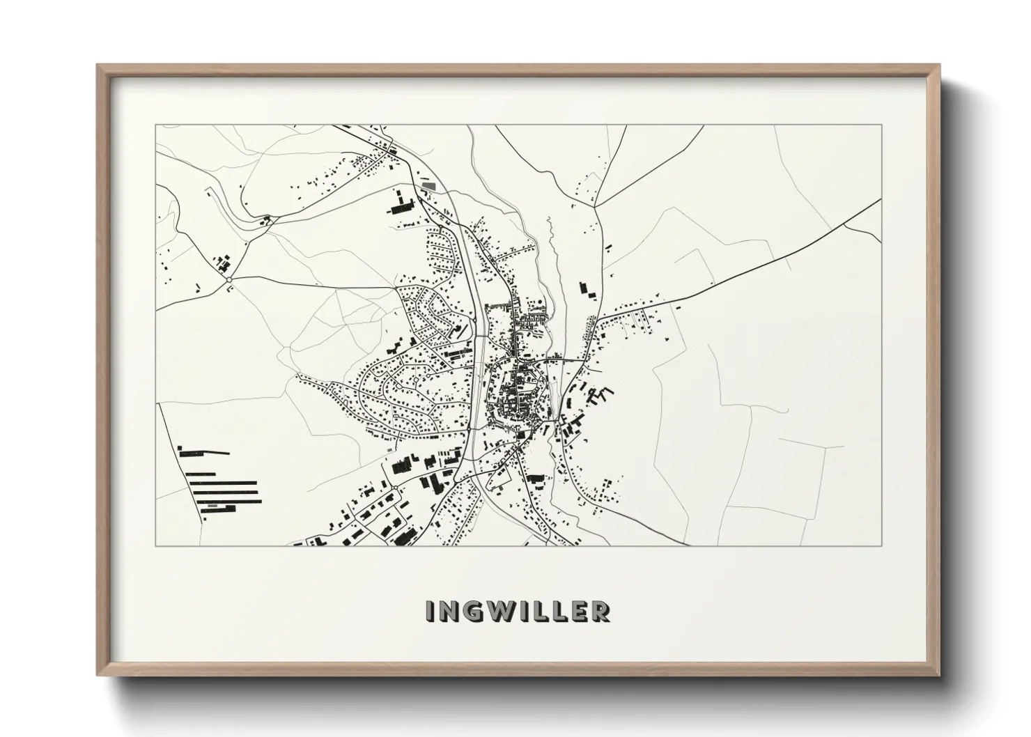 Une affiche de carte sur Ingwiller