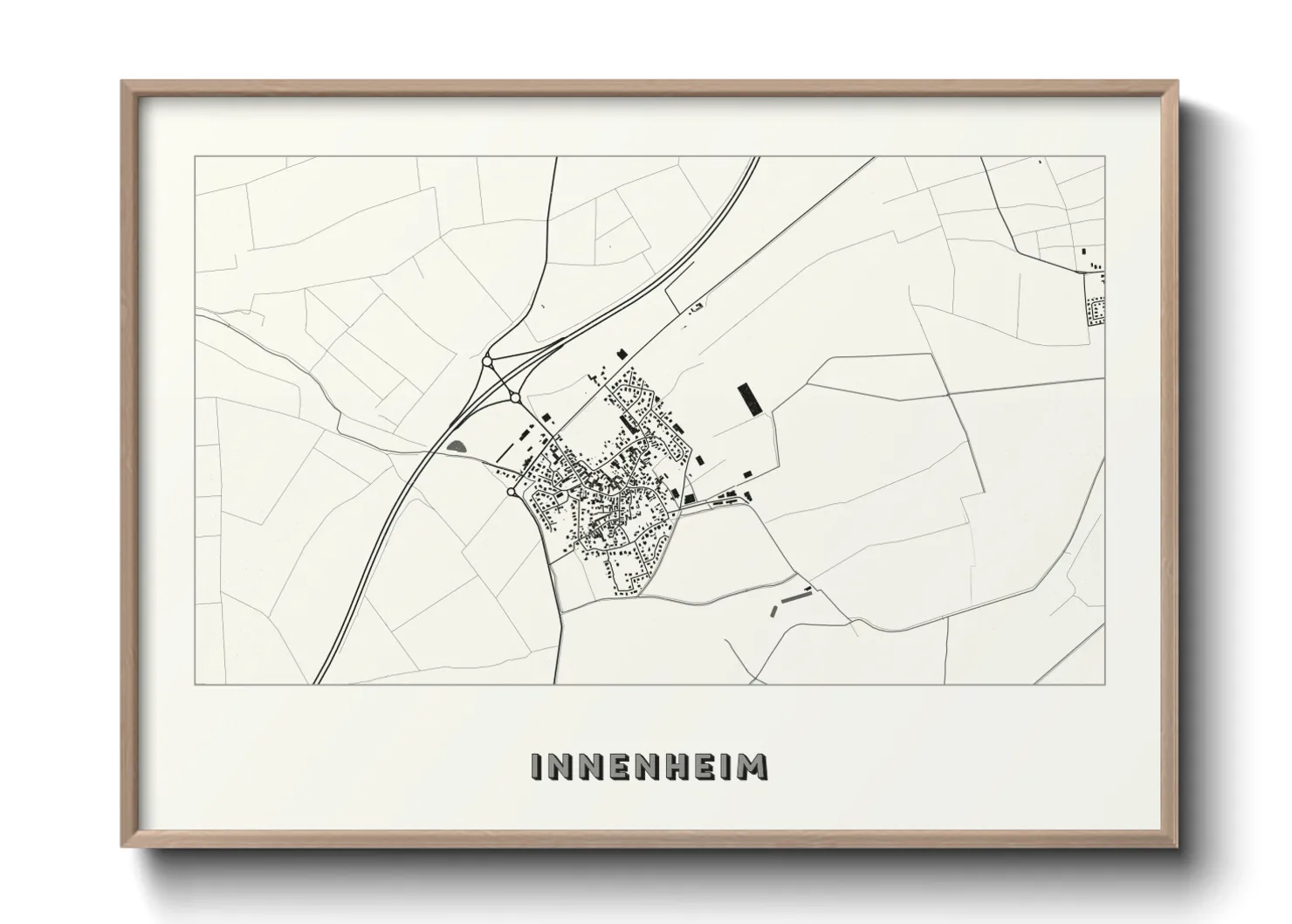 Une affiche de carte sur Innenheim