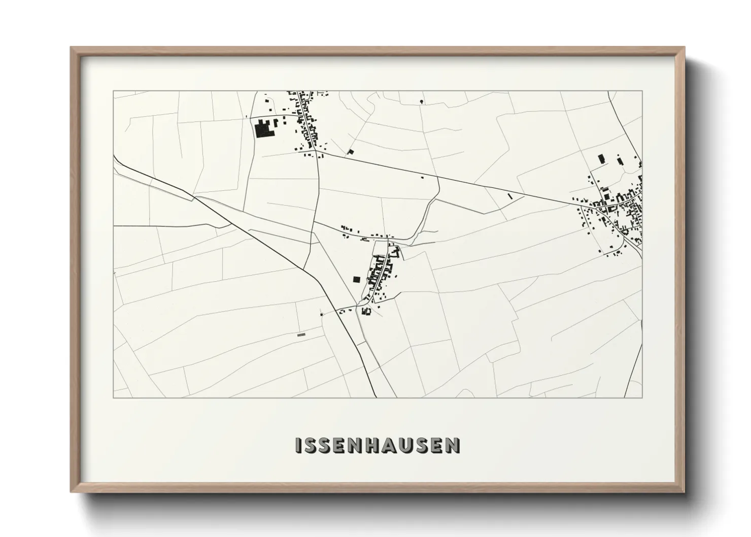 Une affiche de carte sur Issenhausen