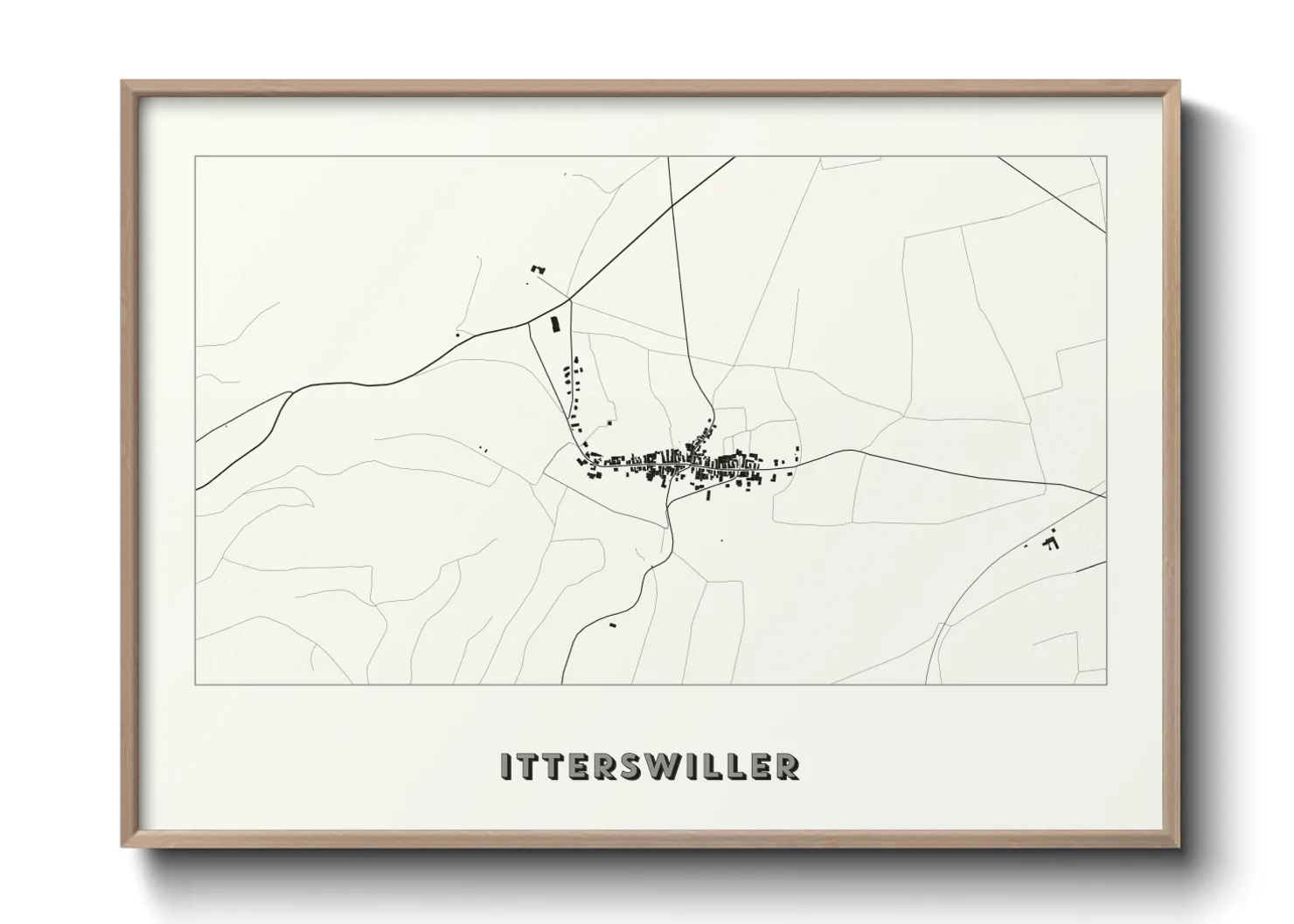 Une affiche de carte sur Itterswiller