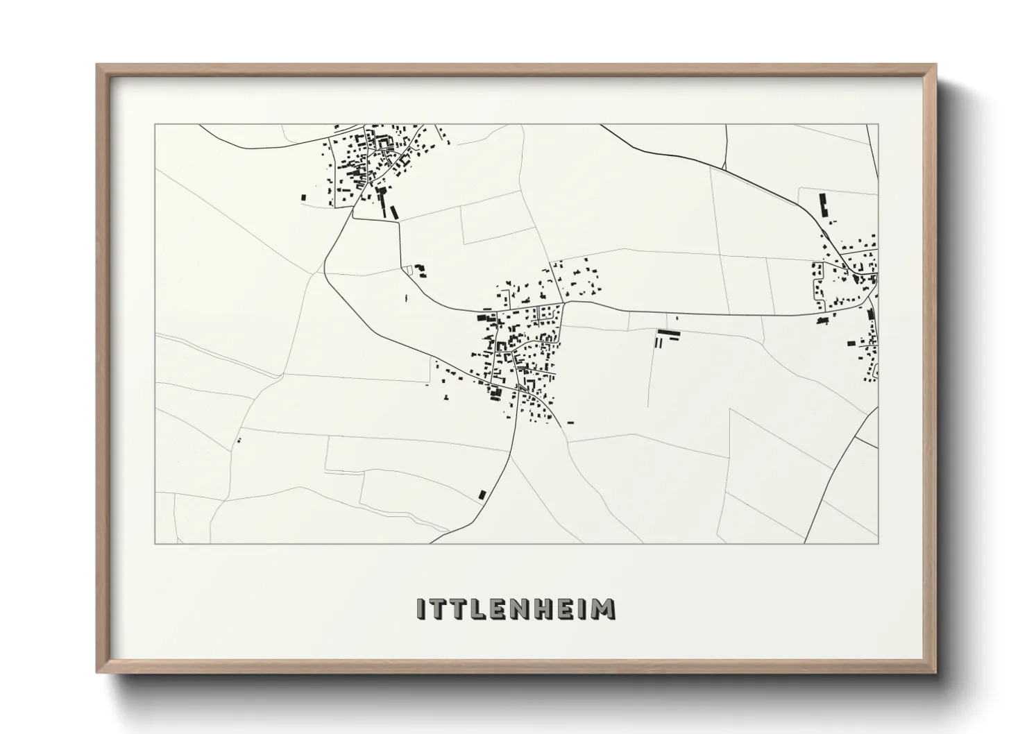 Une affiche de carte sur Ittlenheim